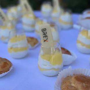 a variety of desserts on a table