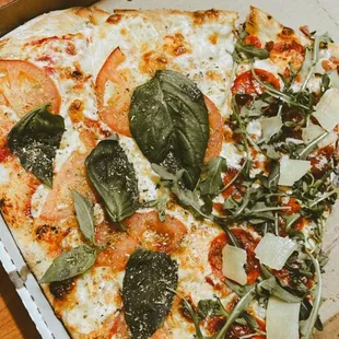Margarita Pizza and Artisan with Arugula Pizza