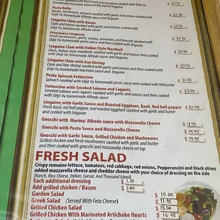 Menu as of visit on Oct. 28, 2024.  Not all items on this menu are still available.
