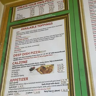 Menu as of visit on Oct. 28, 2024