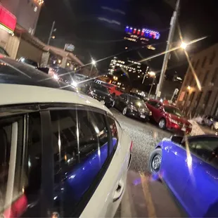 Almost full parking lot still, as the employee was singling me out and trying to rush me to drive away. (just barely after close)