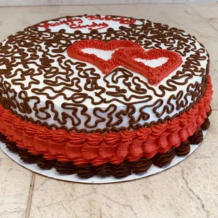 a cake with a heart on it