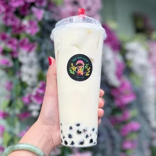 Jasmine Milk Tea with boba