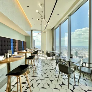Smaller dining area with awesome views of the city.