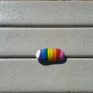 Lots of rainbow love left behind #rocksforryan