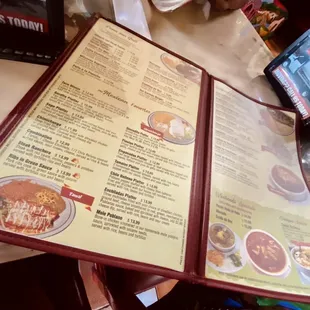 Partial menu