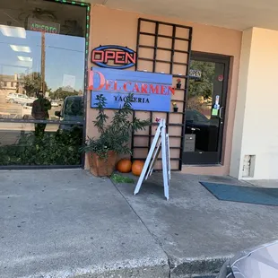 outside