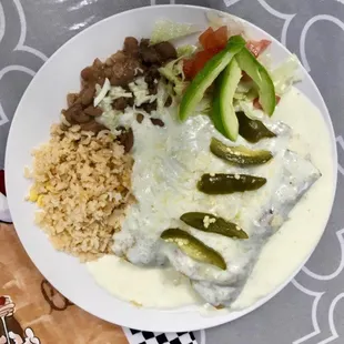 The sour cream chicken Enchiladas. Just simply delicious.
