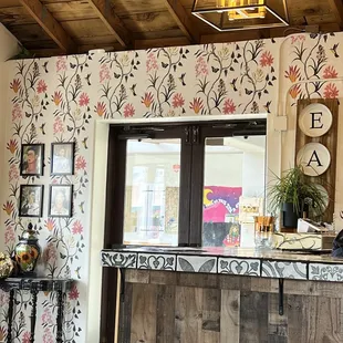 the front desk of a restaurant