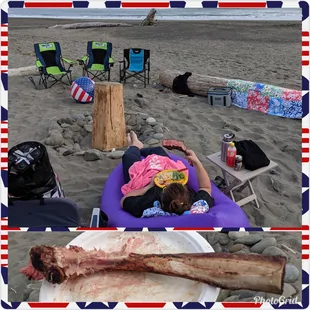 Tomahawk steak from Del Fox on the beach in La Push