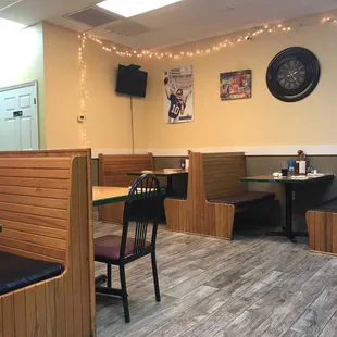 Inside restaurant. Quiet place, just my party of 3.