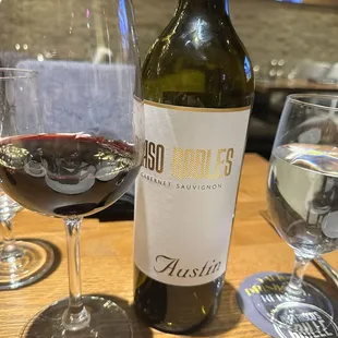 Wine choice: Paso Robles: Austin Hope: PERFECTION for both our meals (he had steak, I had fish)