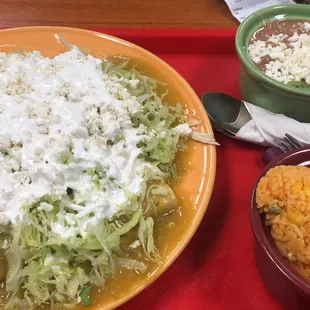 Chicken Enchilada Plate