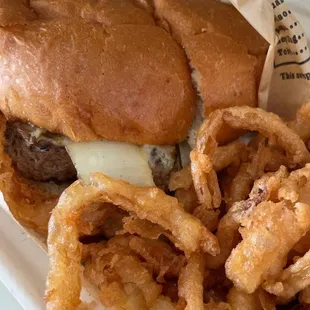 onion rings and cheese