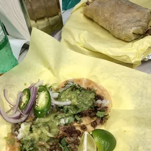 Asada taco and burrito. So good!