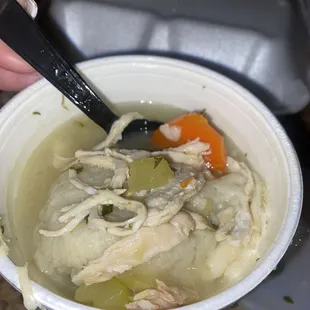 Matzah ball chicken soup