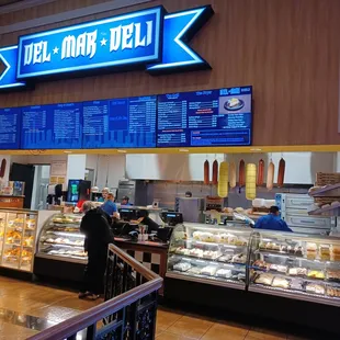a view of the del mar deli counter