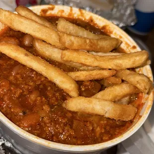 Fries in my chili