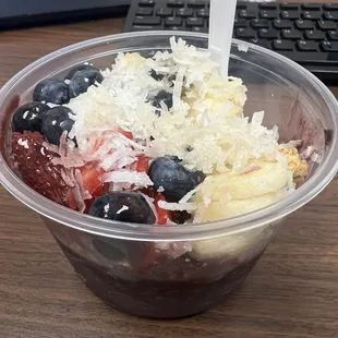 Delicious acai bowl! They don&apos;t have peanut butter tho FYI