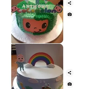 Quiero un pastel con el tema d cocomelon