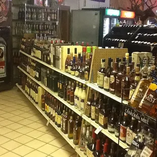 a wide selection of liquors