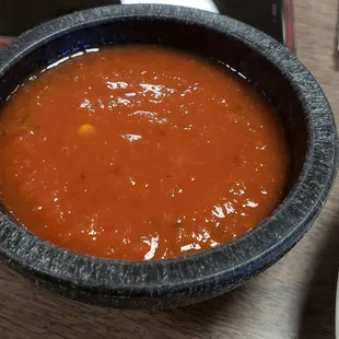 a bowl of tomato soup
