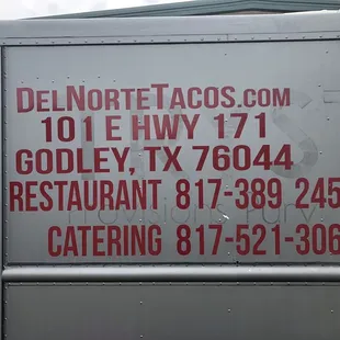 the side of the truck