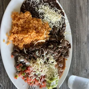 Carne asada bowl with extra asada