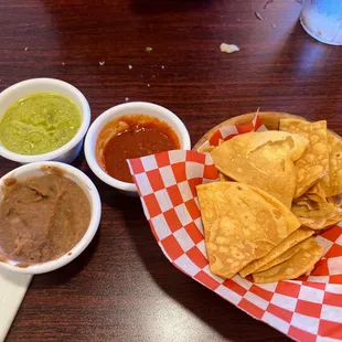 Salsa and chips before the meal