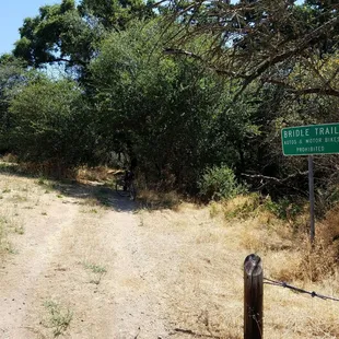 Trailhead to the short but pleasant Bridle Trail.