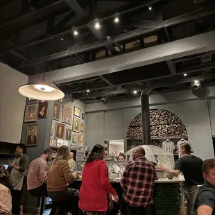 Main dining area, complete with the wood-burning pizza oven!