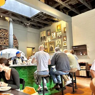 Wood-fired pizza oven - centerpiece of the dining room