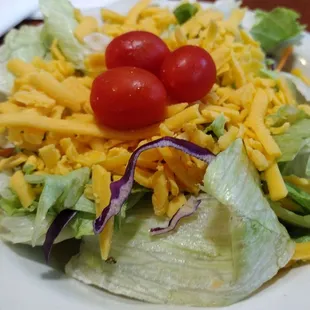 Nice side salad came with my meal!