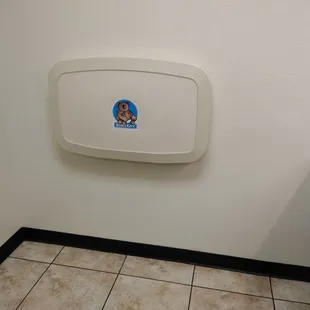Changing station in restroom!