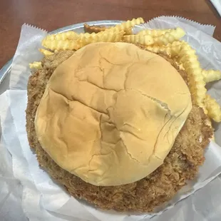 Fried Steak Sandwich