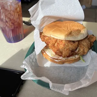Chicken fried steak sandwich