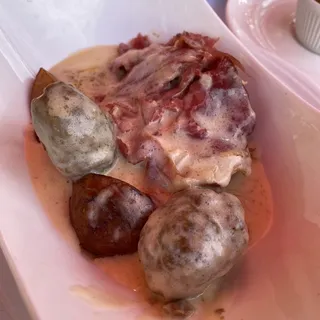 SOS Chipped Beef on Rotisserie Potatoes**