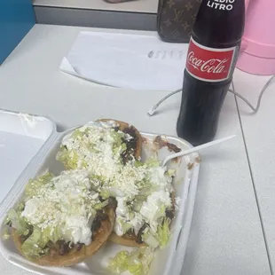 pastor sopes with coke