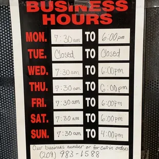 business hours