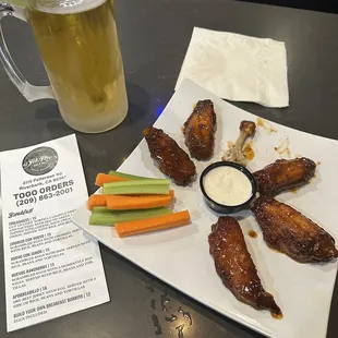 Mango habanero wings