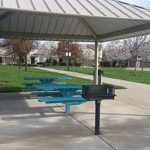 Gazebo area with a grill