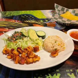 Bacon wrapped shrimp entree