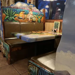 Cozy murals and nice ambience