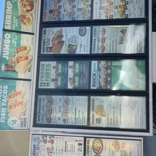 Drive-thru menu
