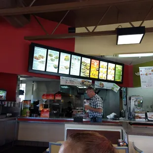 the inside of a restaurant