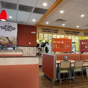 the inside of a restaurant