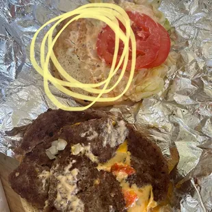 Wire Double Del Cheeseburger WITH A WIRE