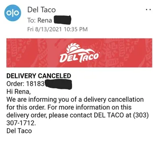 Doesn&apos;t refund delivery orders. Rude manager.