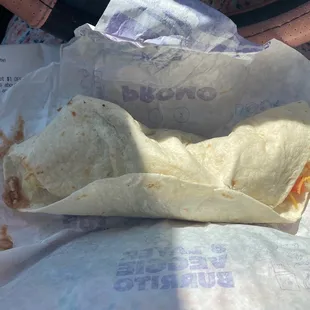 8 Layer Veggie Burrito explosion