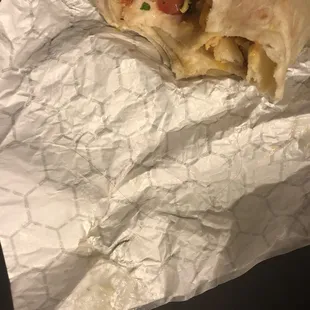 I was super stoked to have this Chicken Queso but I found this long a$$ brown hair (I'm a blonde) in my burrito and ruined it all.